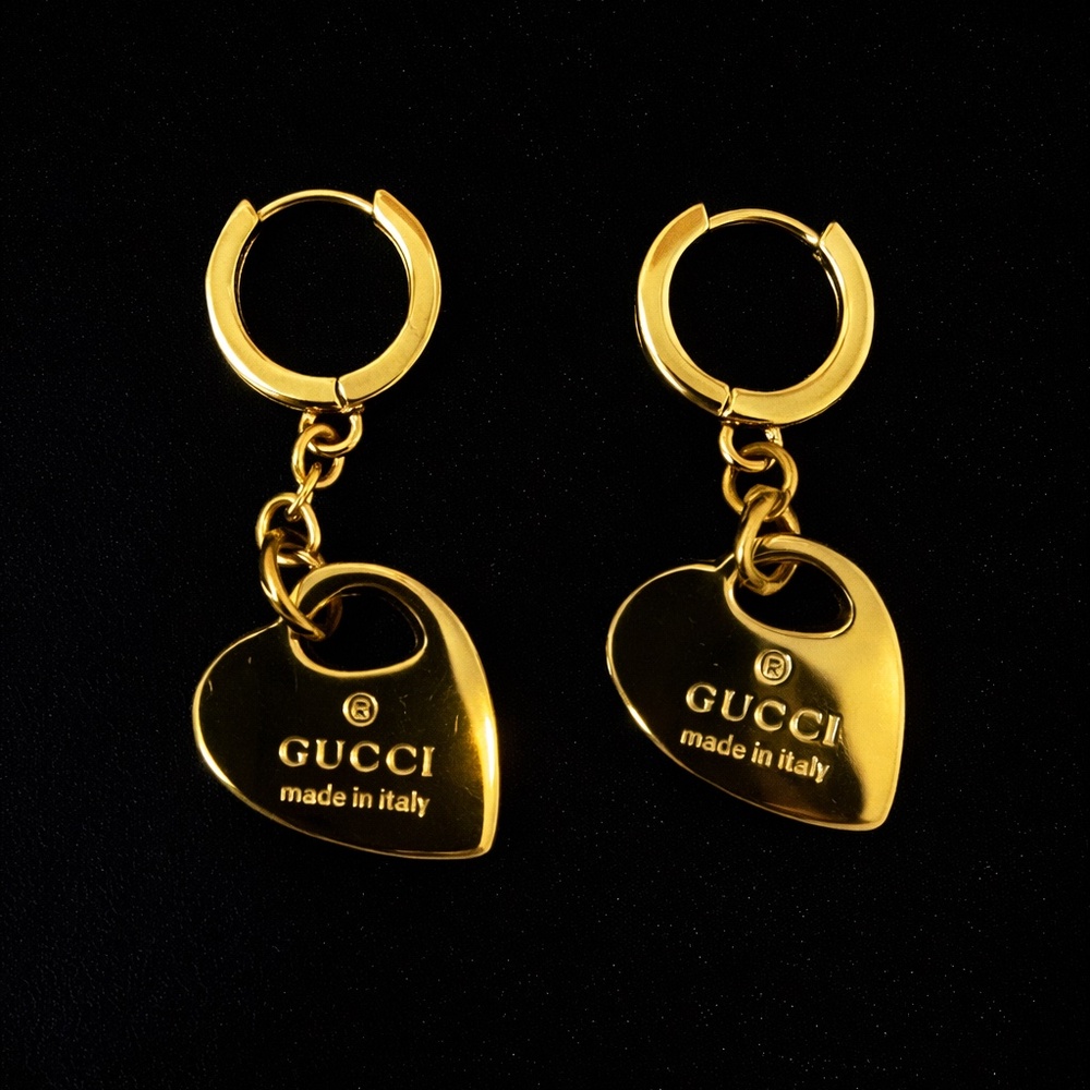 Yellow gold upcycled earrings